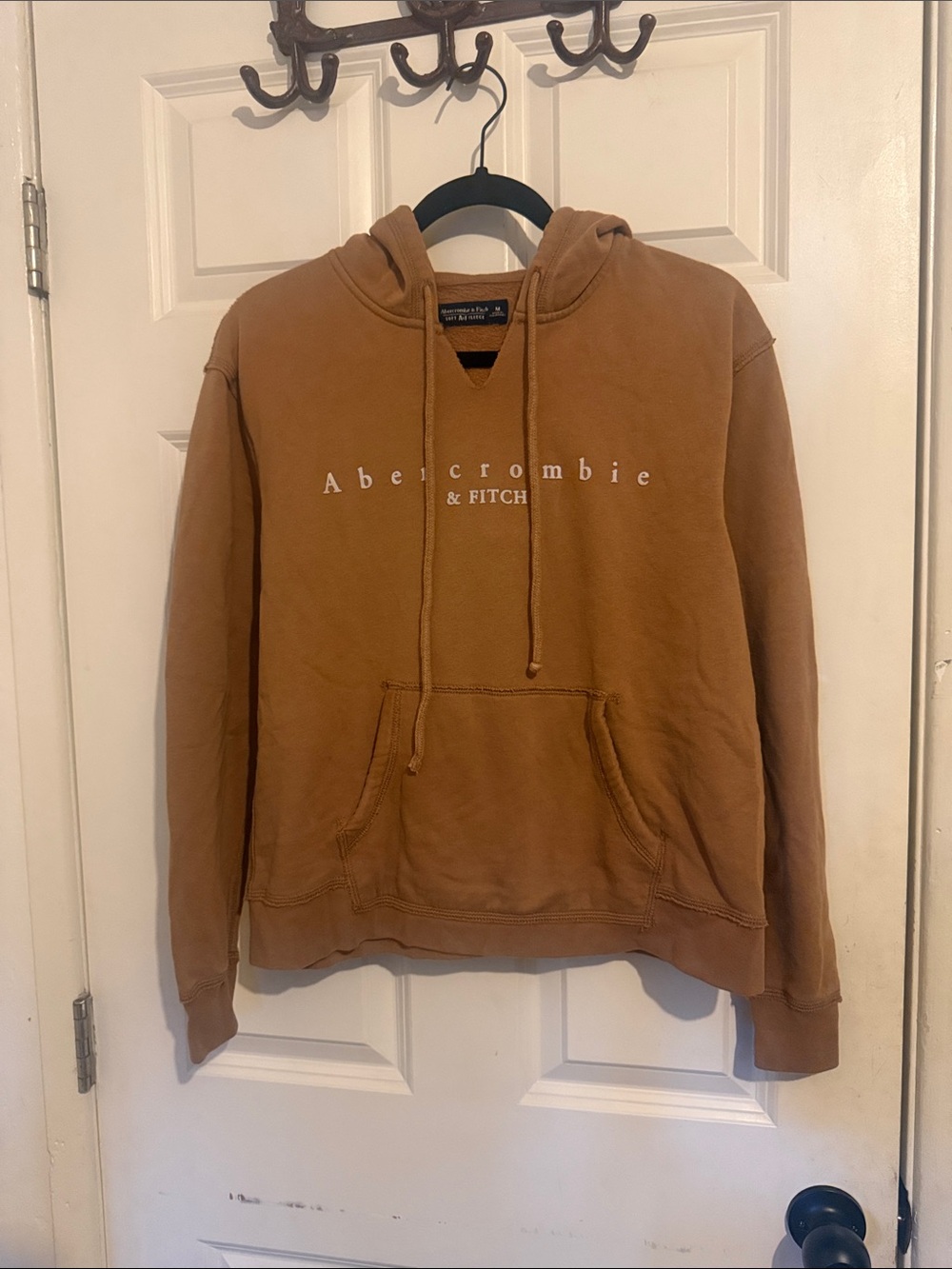 Abercrombie & Fitch Men's Caramel Brown Crewneck Hoodie
